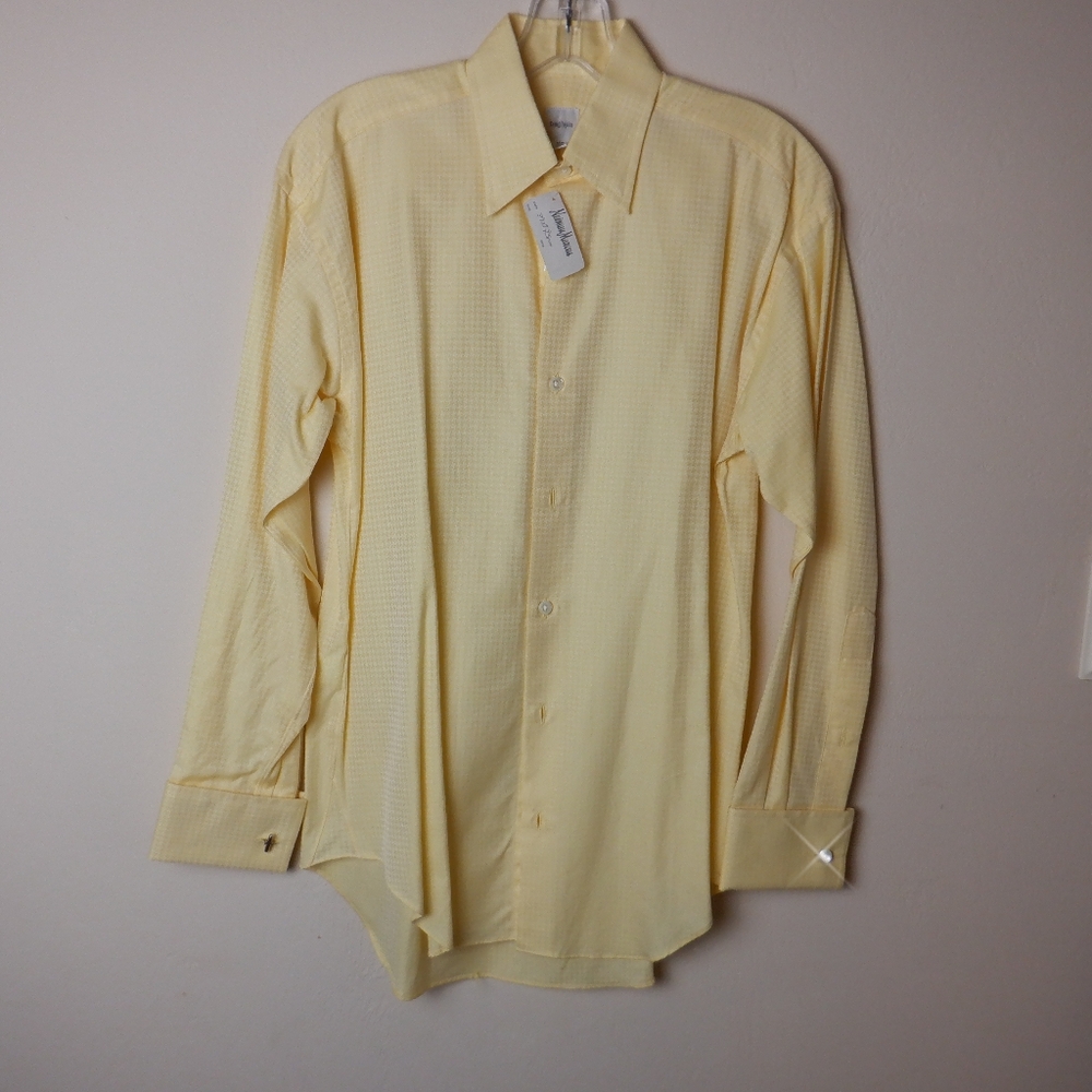 Craig Tyler vintage yellow long sleeve shirt, size xs